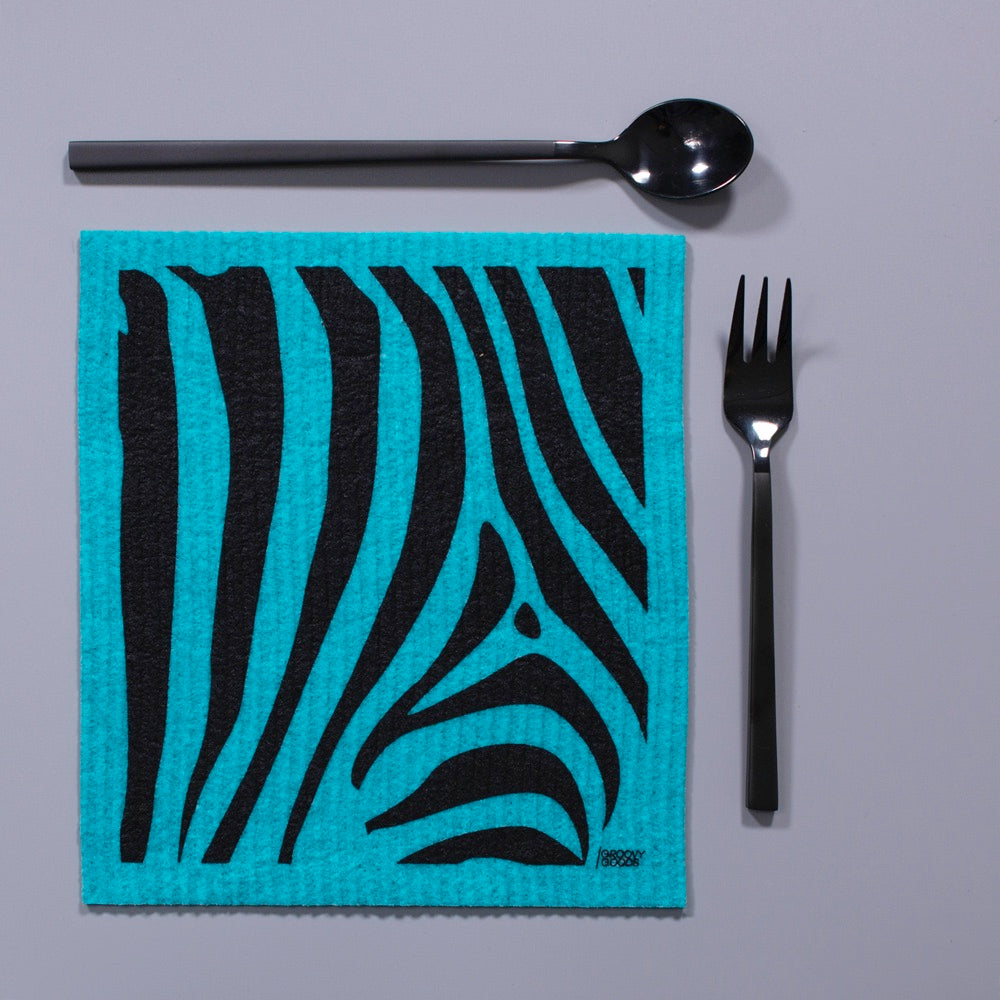 Zebra (Turquoise)
